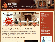 Tablet Screenshot of leroyhearthandhomefireplaces.com